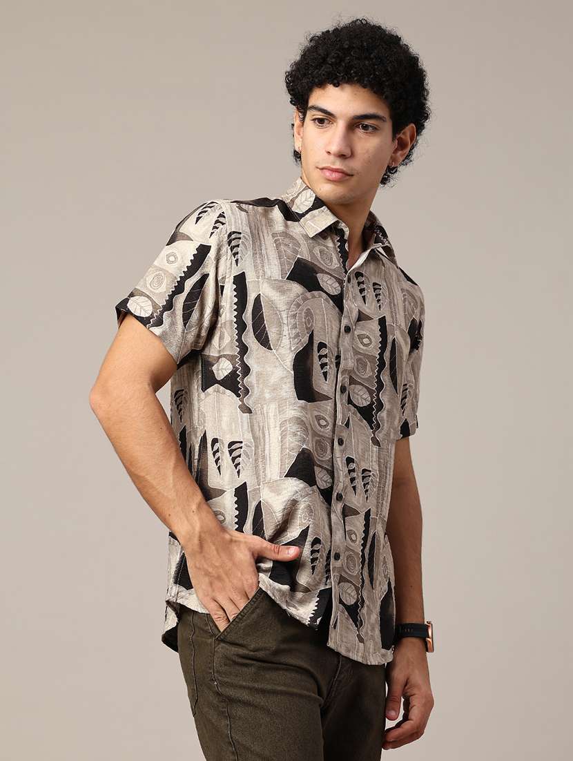 beige polyester casual shirt - 22328889 -  Standard Image - 2