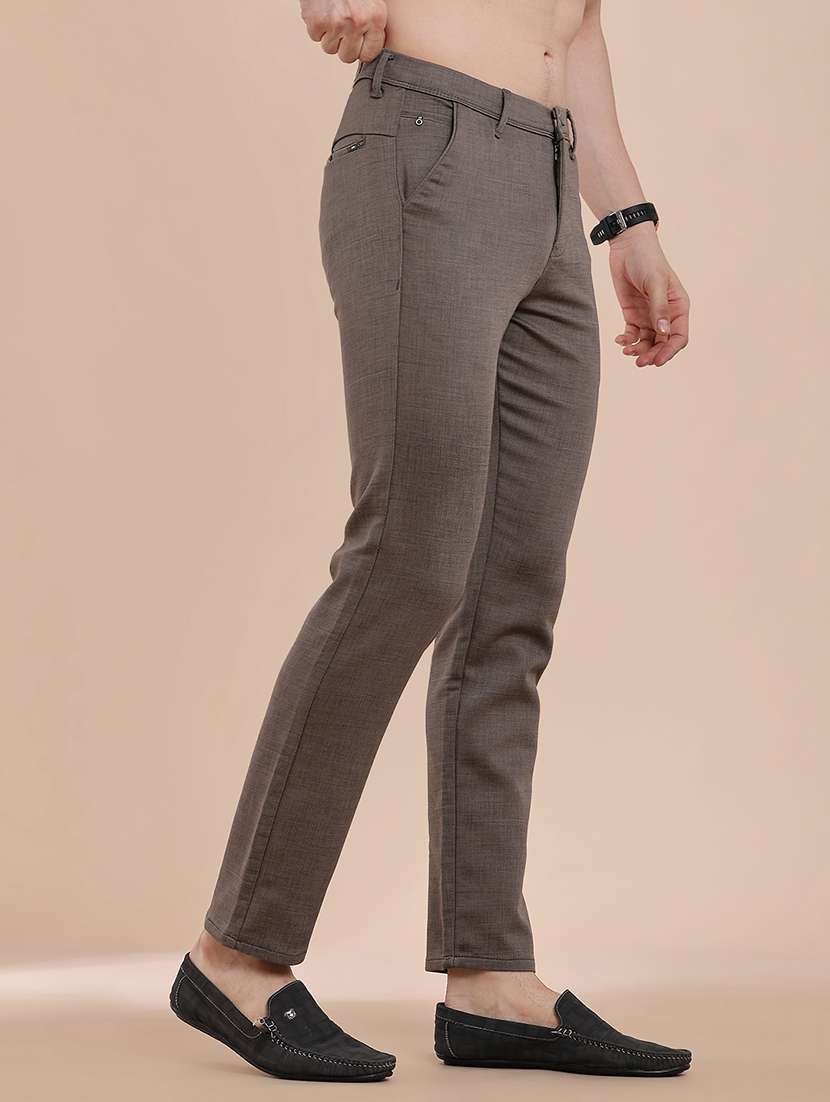 men solid mid rise chinos casual trouser - 22328897 -  Standard Image - 2