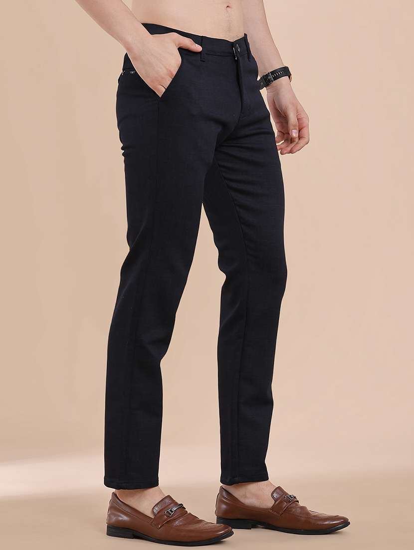 men solid mid rise chinos casual trouser - 22328898 -  Standard Image - 2