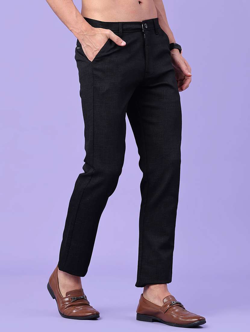men solid mid rise chinos casual trouser - 22328899 -  Standard Image - 2
