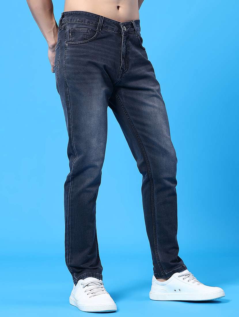 men washed mid rise full length tapered jeans - 22328915 -  Standard Image - 2
