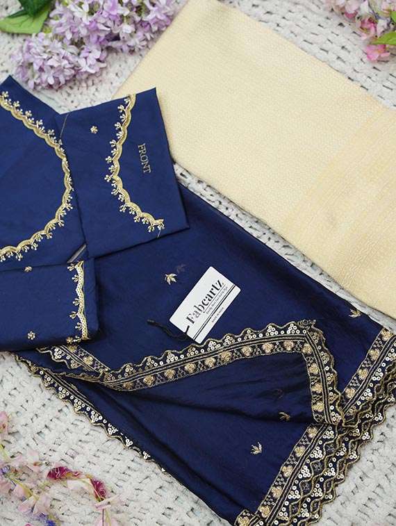 women self design south indian style unstitched lehenga choli set - 22329215 -  Standard Image - 2