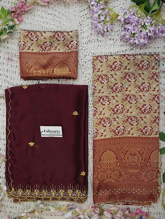 women self design south indian style unstitched lehenga choli set - 22329220 -  Standard Image - 2