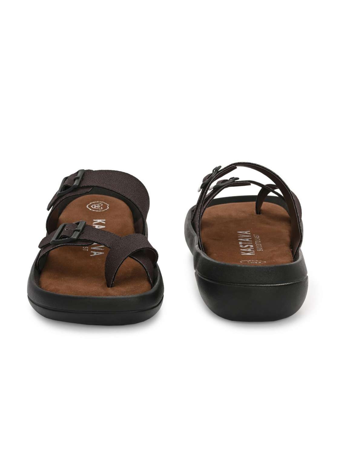 men brown toe seperator sandal - 22329242 -  Standard Image - 2