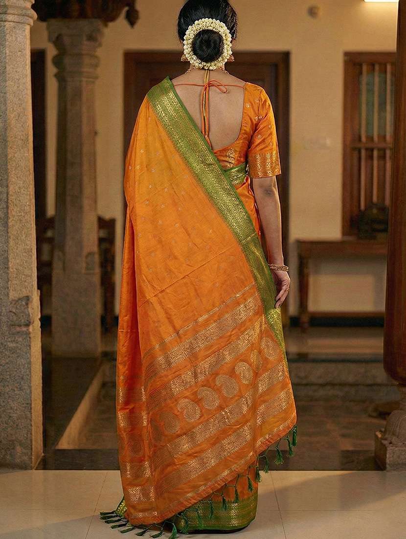 Women Self Design Southern Silk Saree With Blouse - 22329329 -  Standard Image - 2