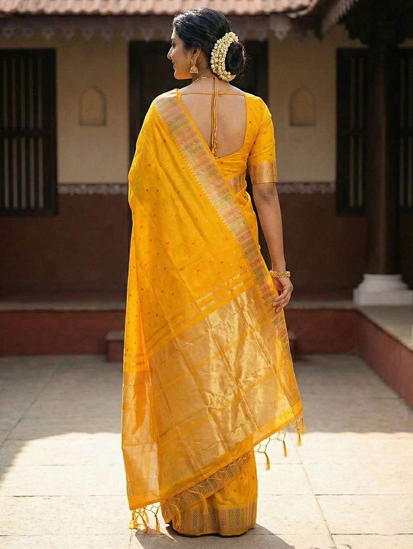 women self design southern silk saree with blouse - 22329335 -  Standard Image - 2