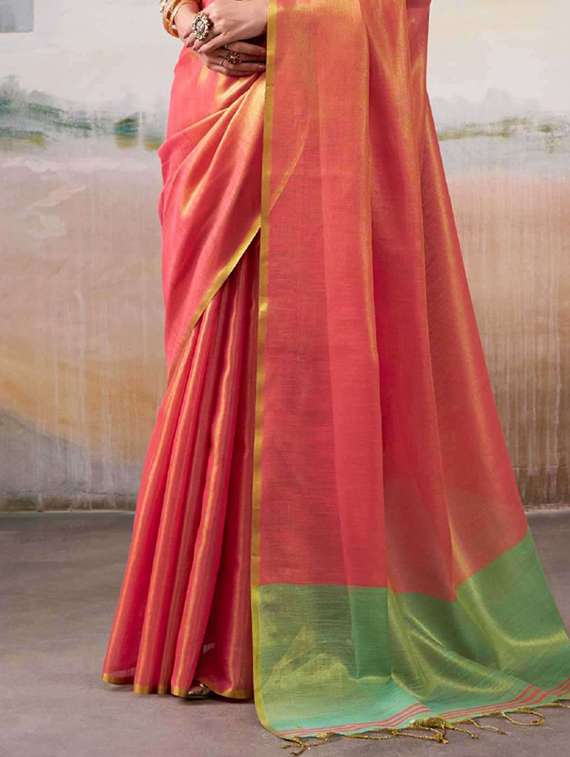 women solid plain saree with blouse - 22329361 -  Standard Image - 2