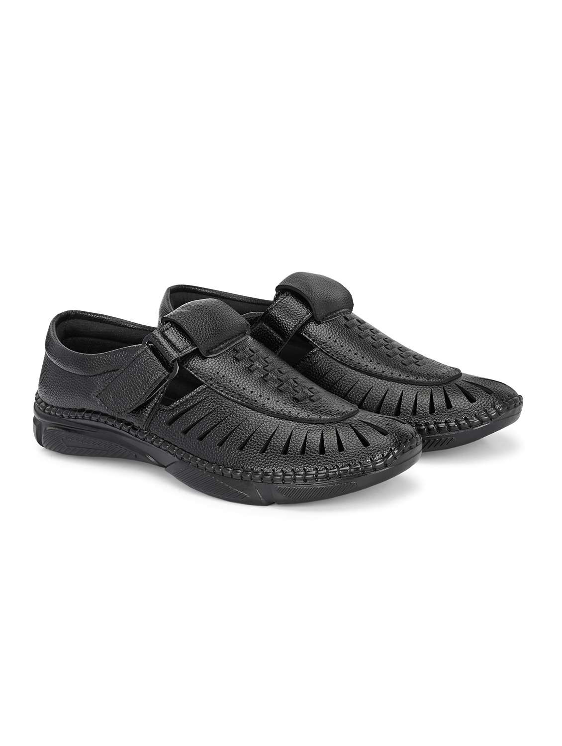 men black slip on sandal - 22329460 -  Standard Image - 2