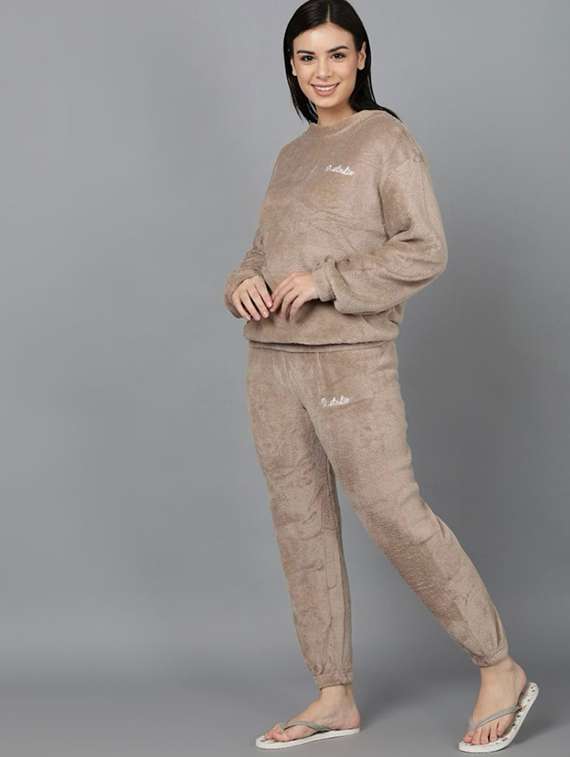 women solid nightwear pyjama set - 22329759 -  Standard Image - 2
