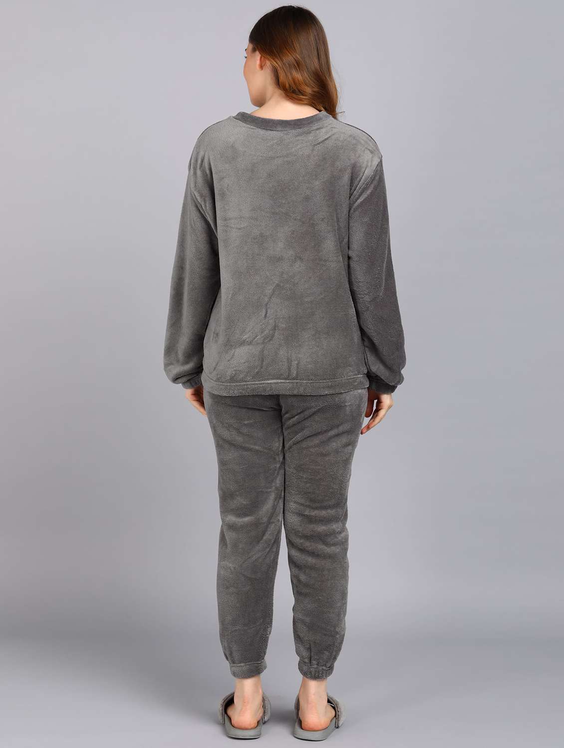 women solid nightwear pyjama set - 22329760 -  Standard Image - 2