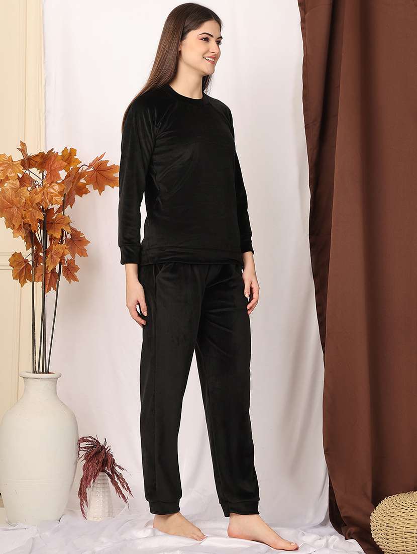 women solid nightwear pyjama set - 22329776 -  Standard Image - 2