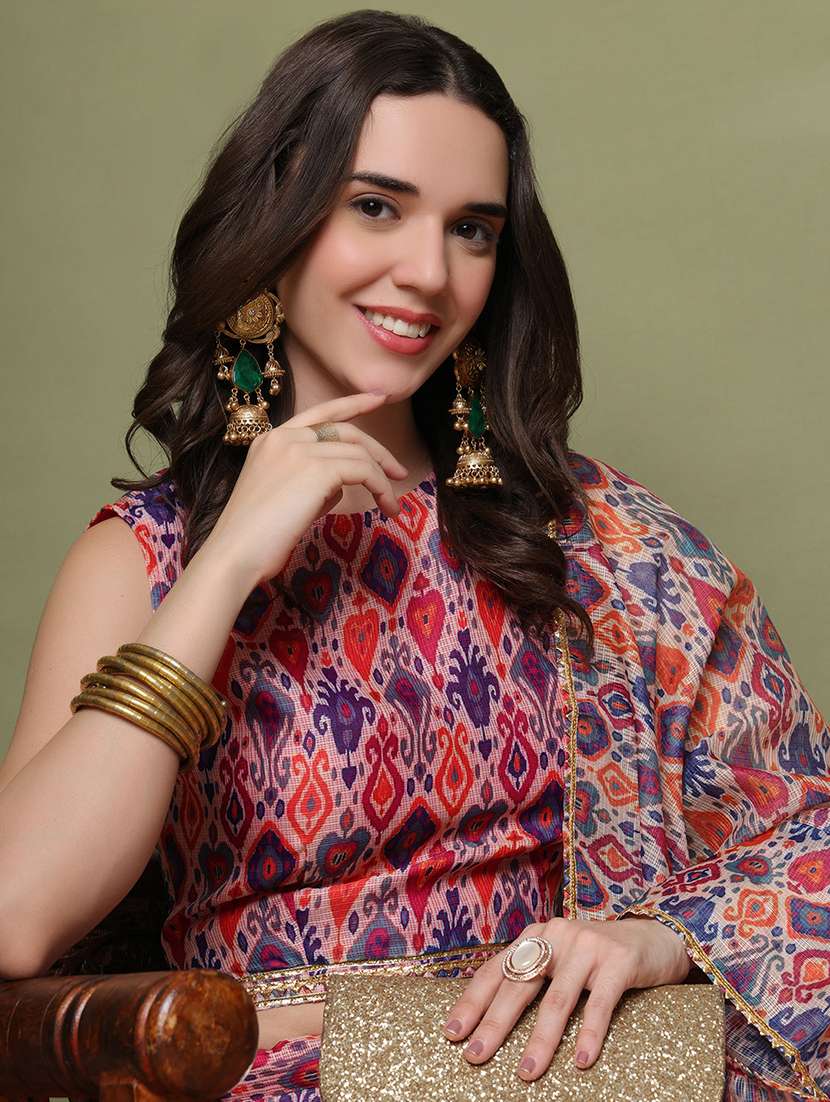 women printed sleeveless lehenga and choli set - 22329846 -  Standard Image - 2