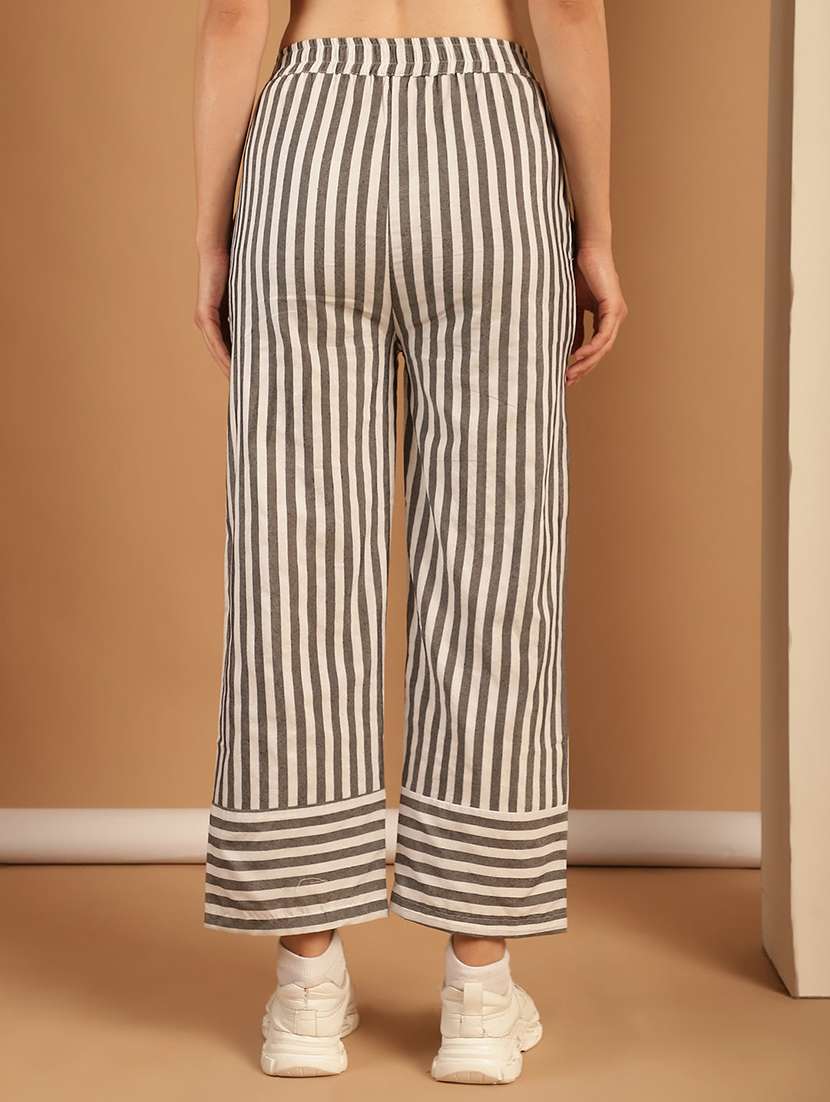 women striped mid rise straight trouser - 22329962 -  Standard Image - 2