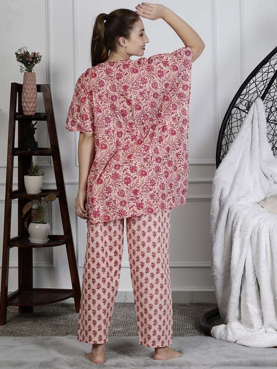 women printed nightwear pyjama set - 22329976 -  Standard Image - 2