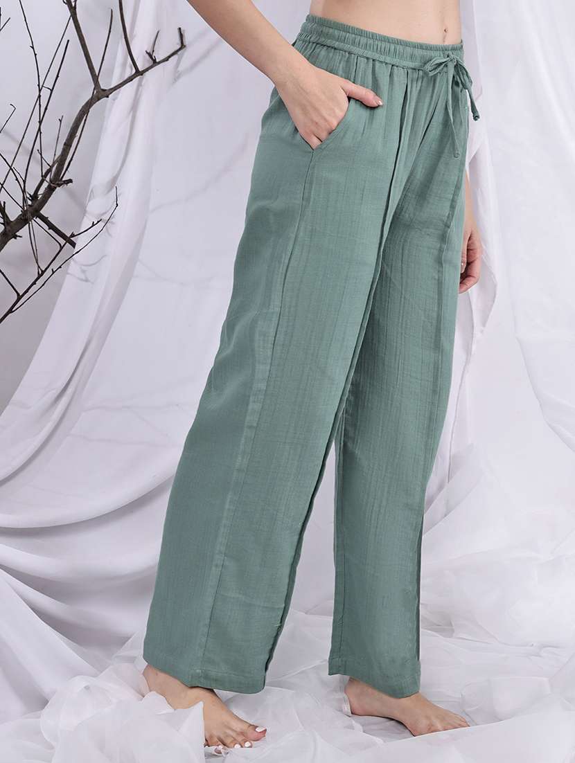 women mid rise loung wear pajama - 22330037 -  Standard Image - 2