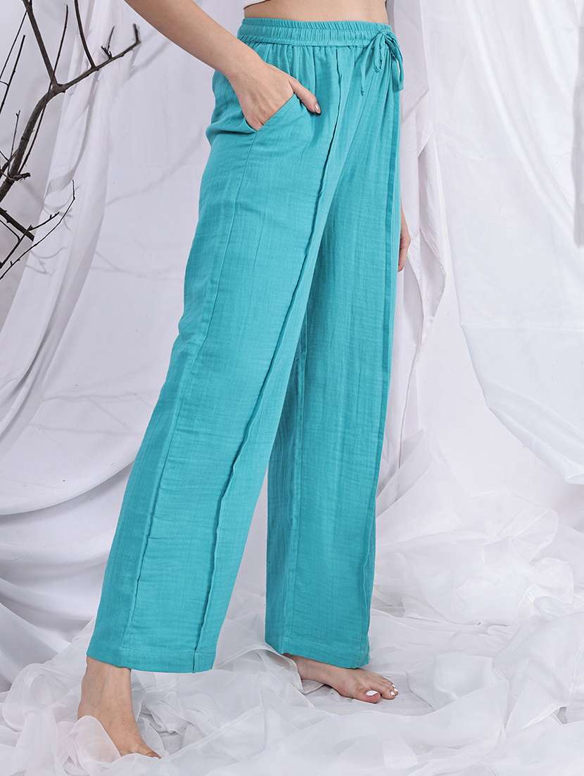 women mid rise loung wear pajama - 22330038 -  Standard Image - 2