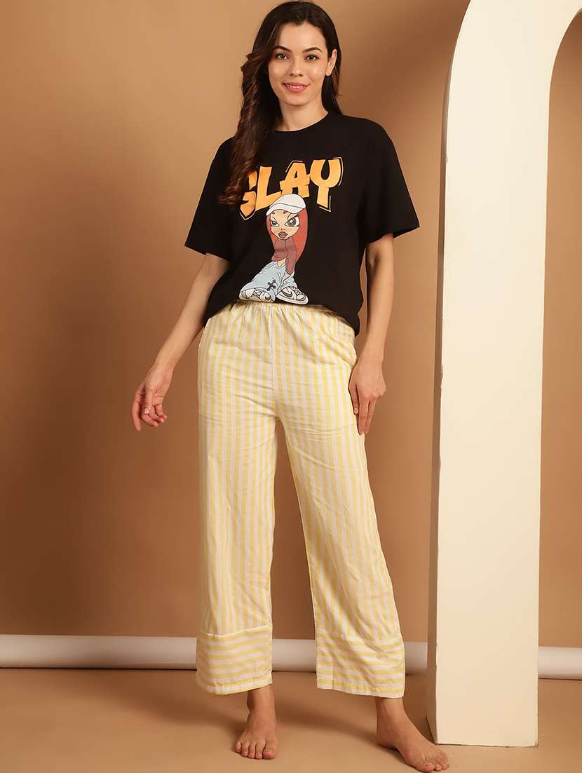 Women Mid Rise Loung Wear Pajama - 22330065 -  Standard Image - 2