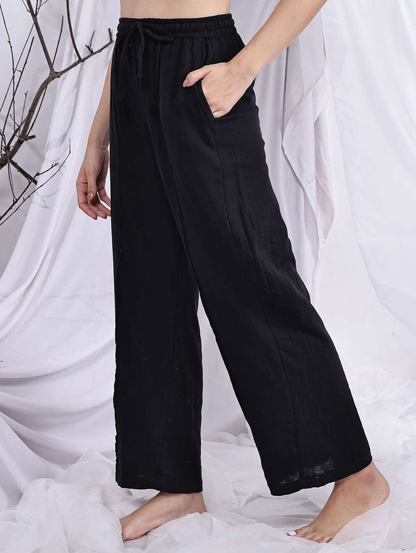 women pack of 2 mid rise loung wear pajama - 22330140 -  Standard Image - 2