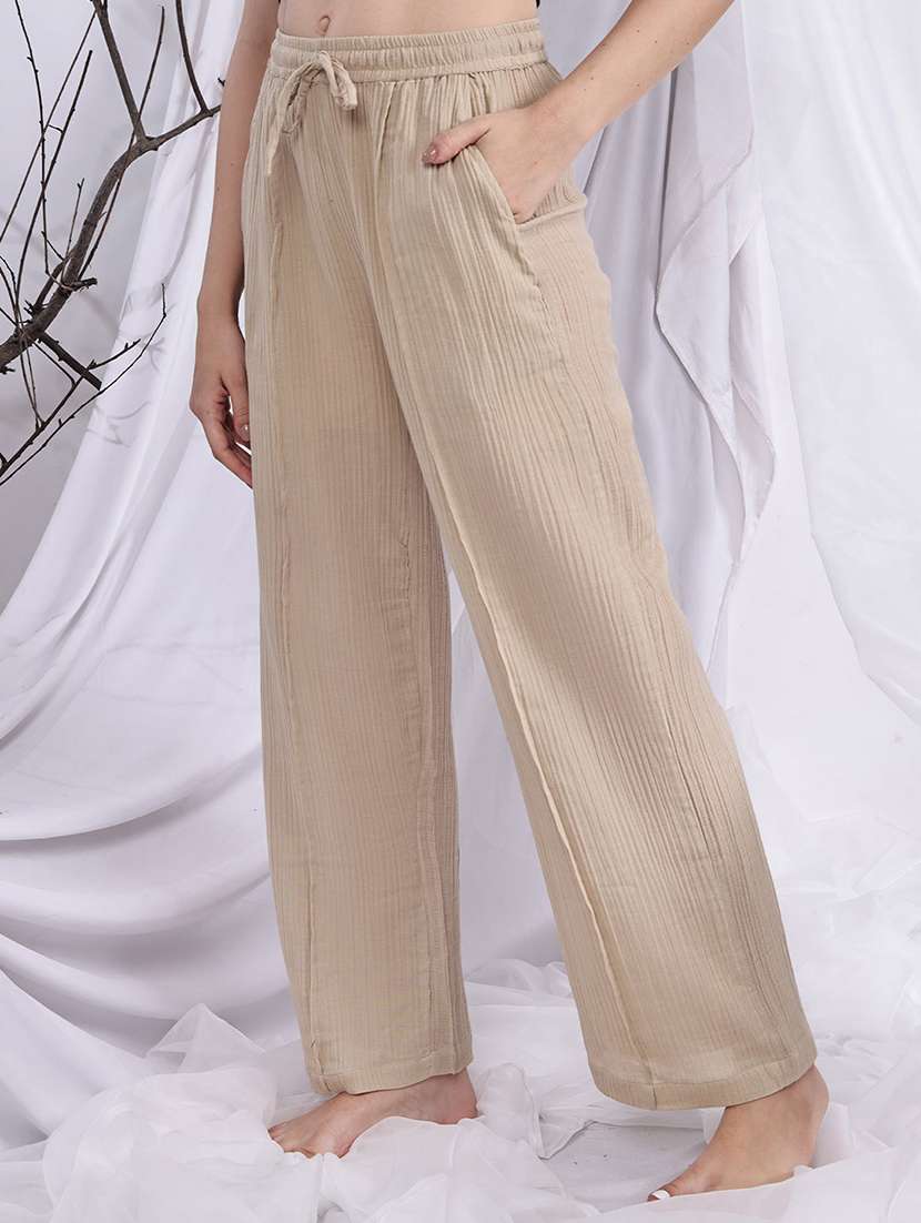 women pack of 2 mid rise loung wear pajama - 22330144 -  Standard Image - 2