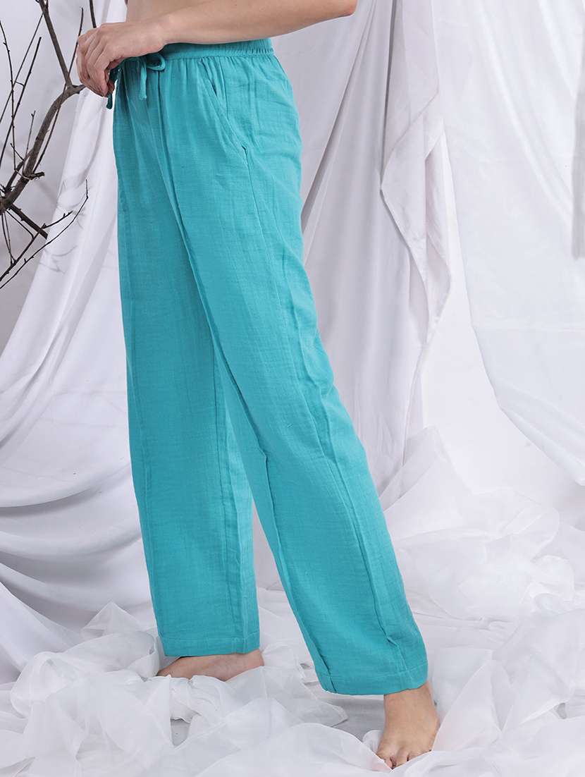women pack of 2 mid rise loung wear pajama - 22330145 -  Standard Image - 2