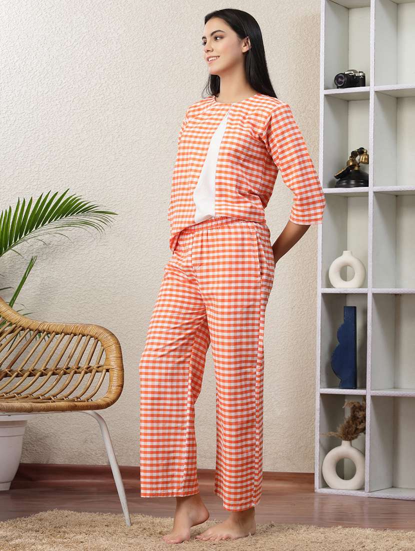 Women Printed Bluit-in Bra Nightwear Pyjama Set - 22330174 -  Standard Image - 2