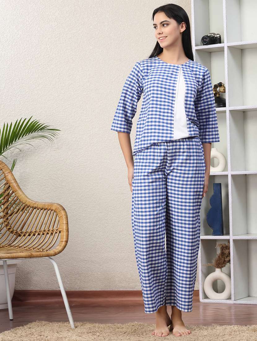 women printed bluit-in bra nightwear pyjama set - 22330176 -  Standard Image - 2