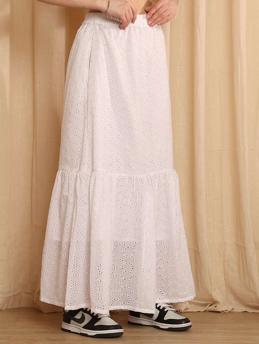 women self designed high rise tiered skirt - 22330422 -  Standard Image - 2