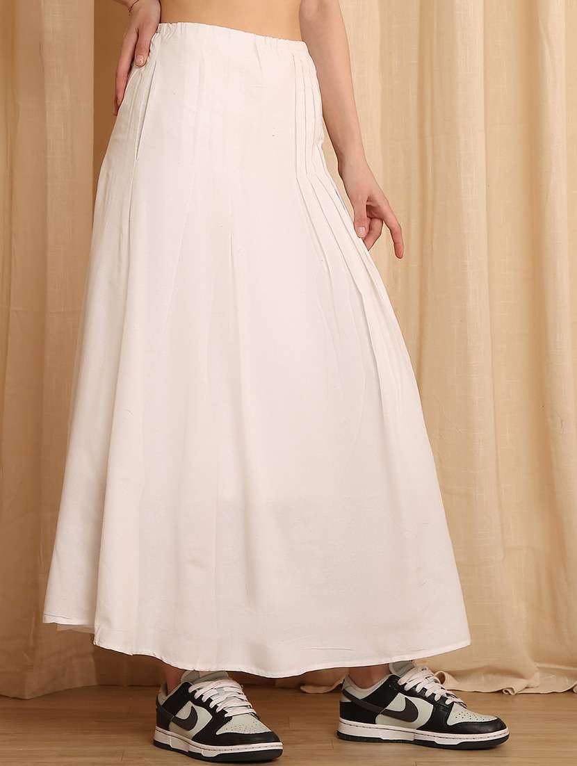 Women Solid High Rise Flared Skirt - 22330425 -  Standard Image - 2