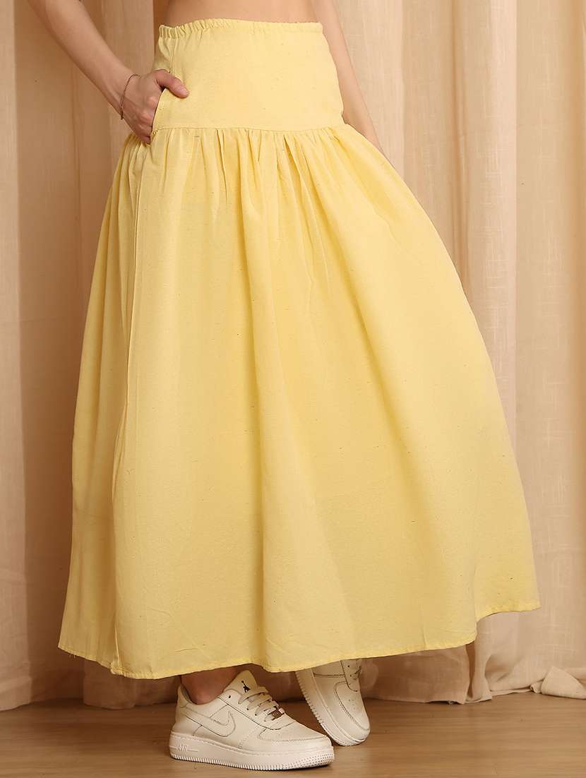 women solid high rise tiered skirt - 22330430 -  Standard Image - 2