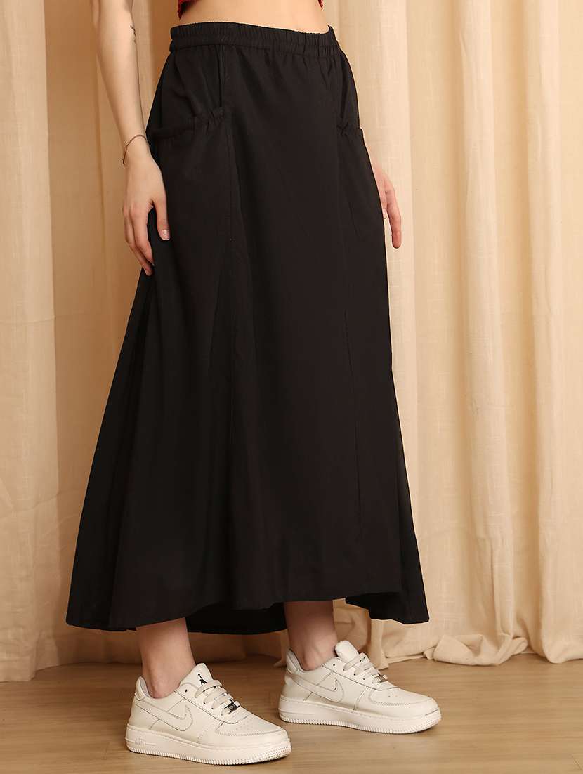 Women Solid High Rise A-line Skirt - 22330433 -  Standard Image - 2