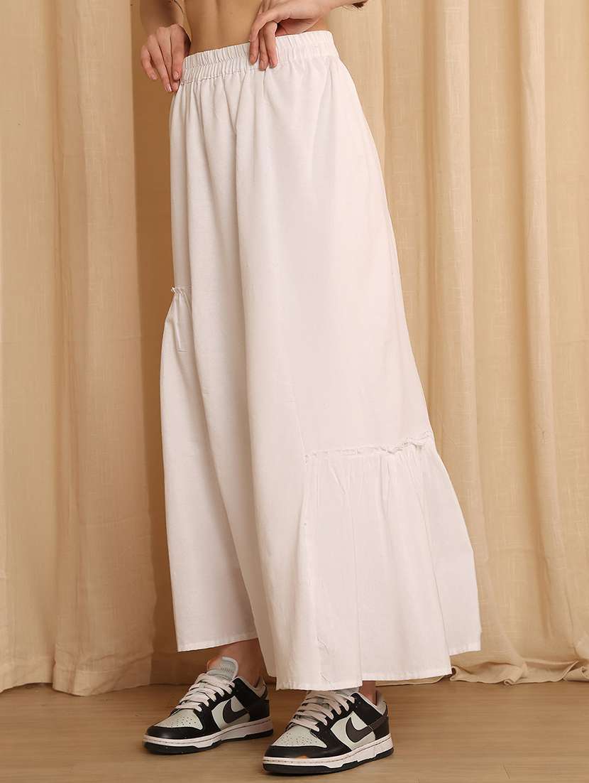 women solid high rise a-line skirt - 22330436 -  Standard Image - 2