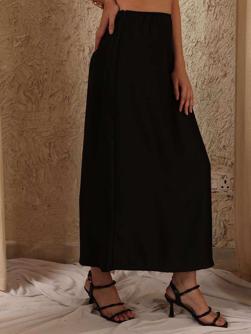 women solid high rise a-line skirt - 22330445 -  Standard Image - 2