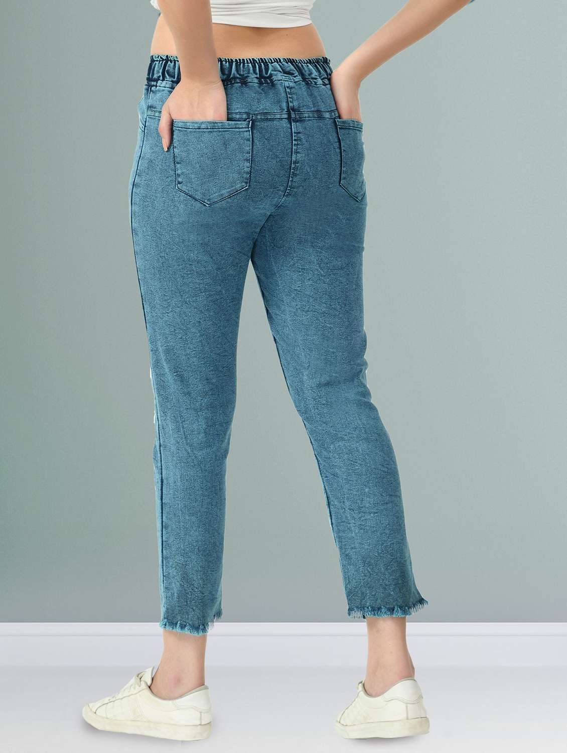 women distressed mid rise slim fit jean - 22330572 -  Standard Image - 2