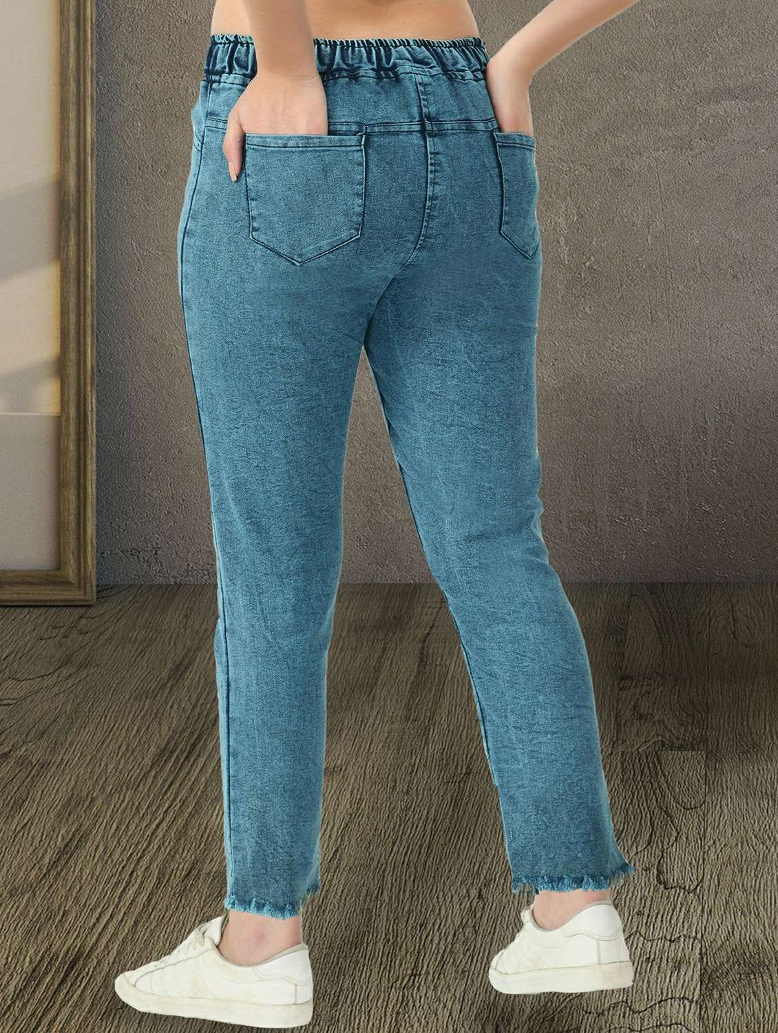 women distressed mid rise slim fit jean - 22330582 -  Standard Image - 2