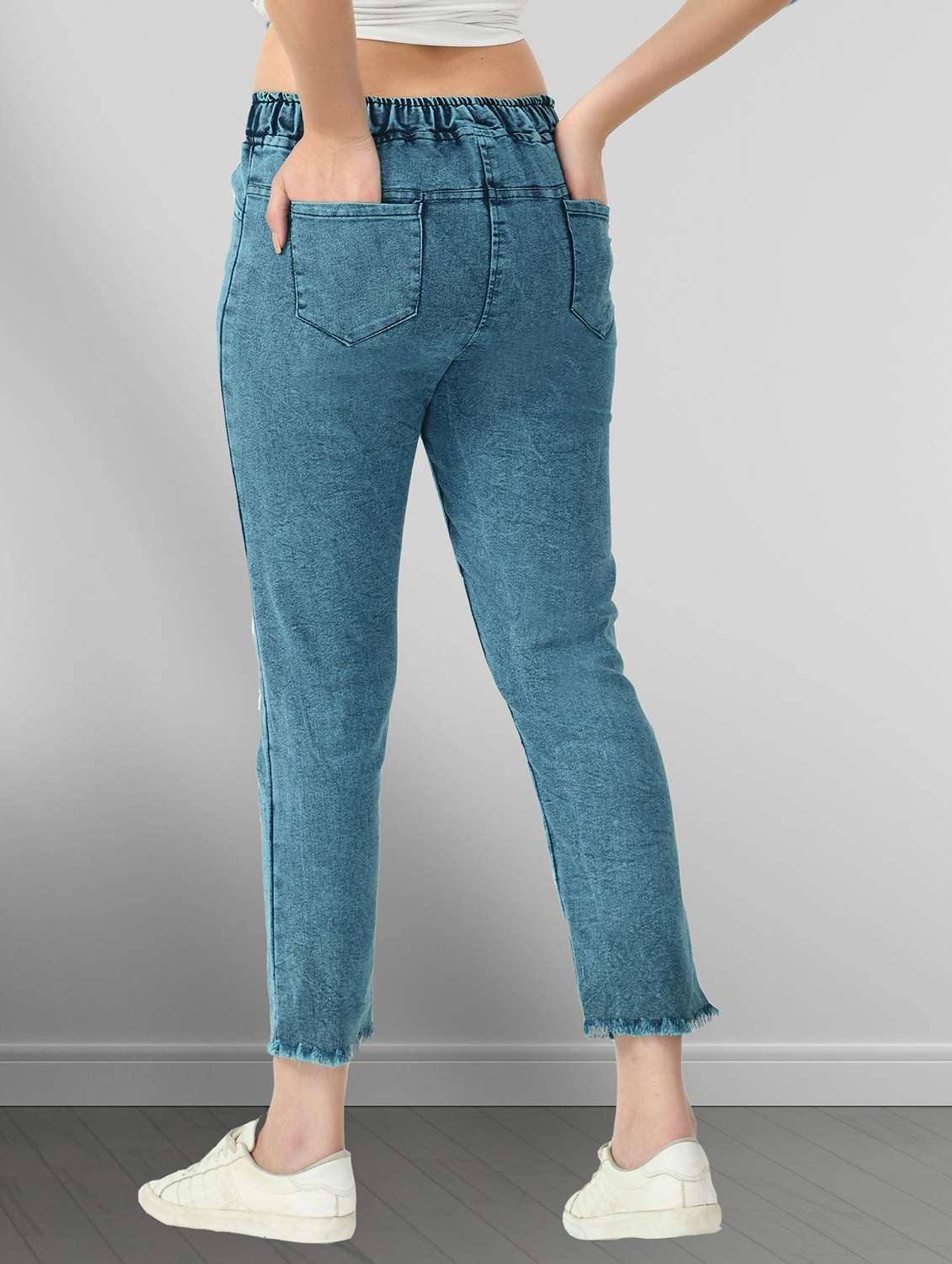 women distressed mid rise slim fit jean - 22330585 -  Standard Image - 2