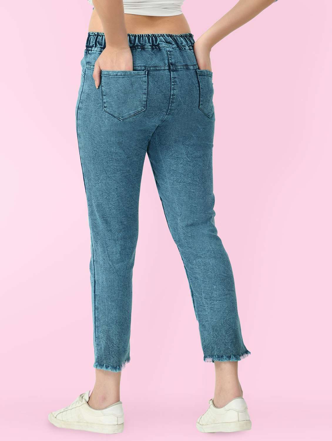 women distressed mid rise slim fit jean - 22330589 -  Standard Image - 2