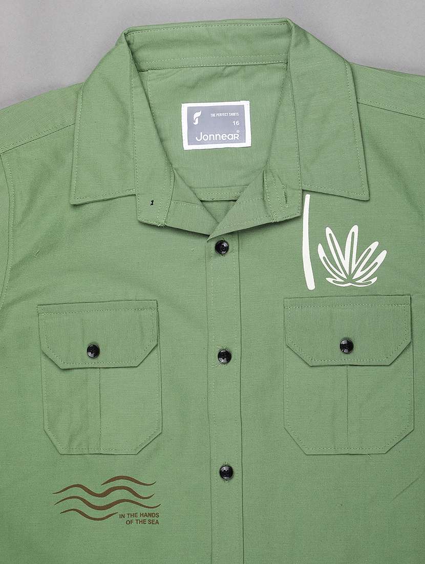 boys printed short sleeve collared shirt - 22330670 -  Standard Image - 2