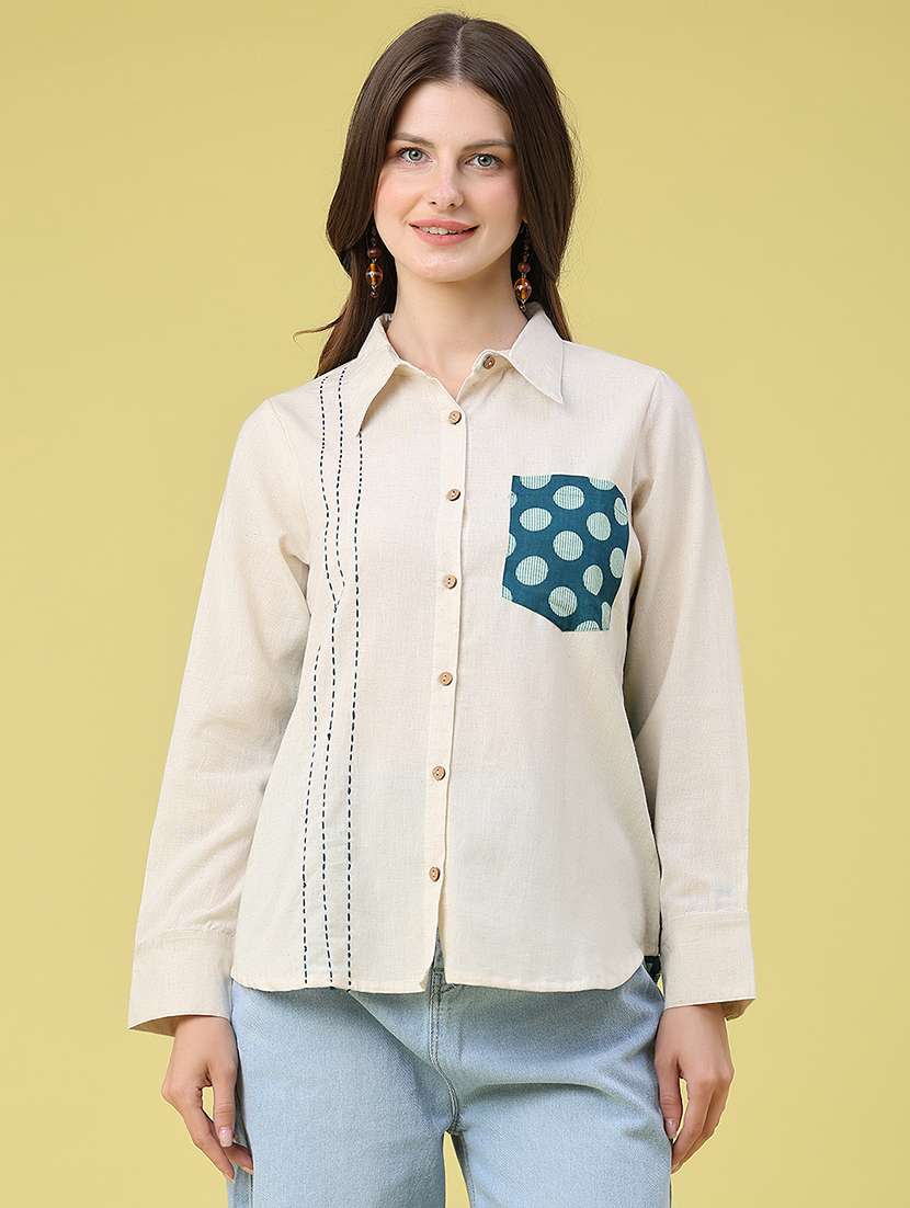 women printed long sleeves regular shirt - 22331261 -  Standard Image - 2