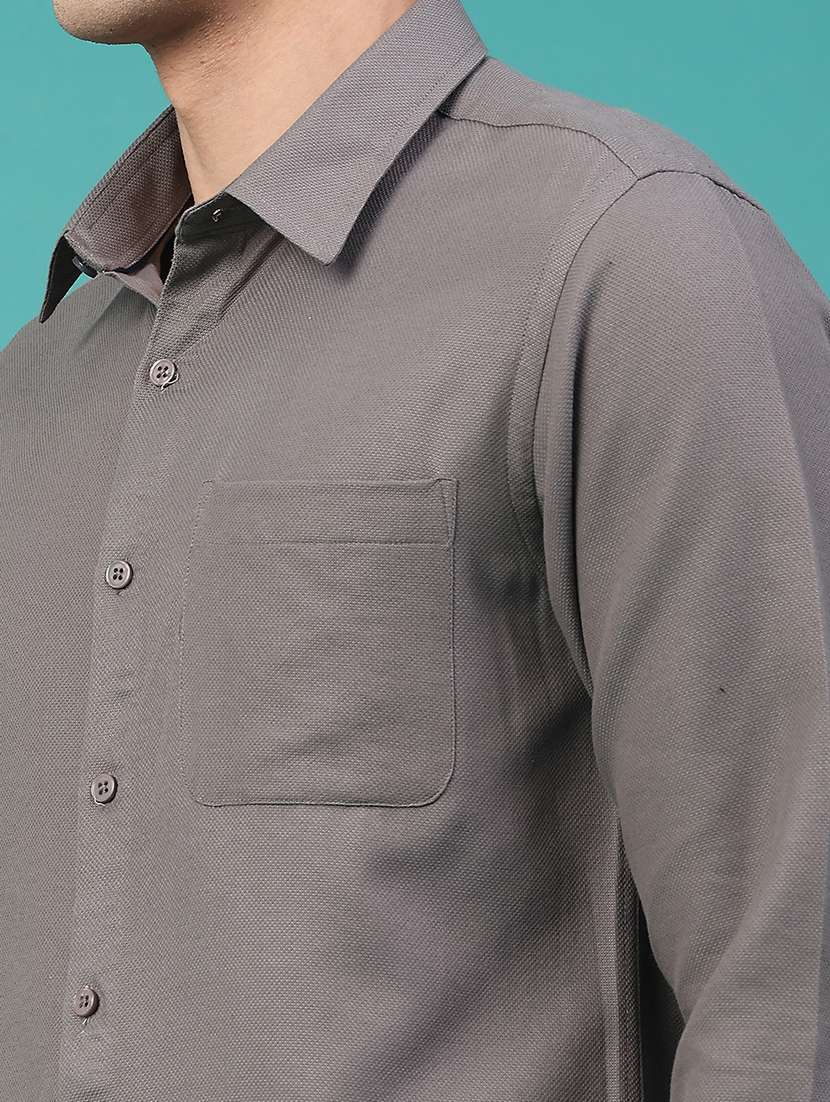 men solid long sleeve regular fit casual shirt - 22331445 -  Standard Image - 2