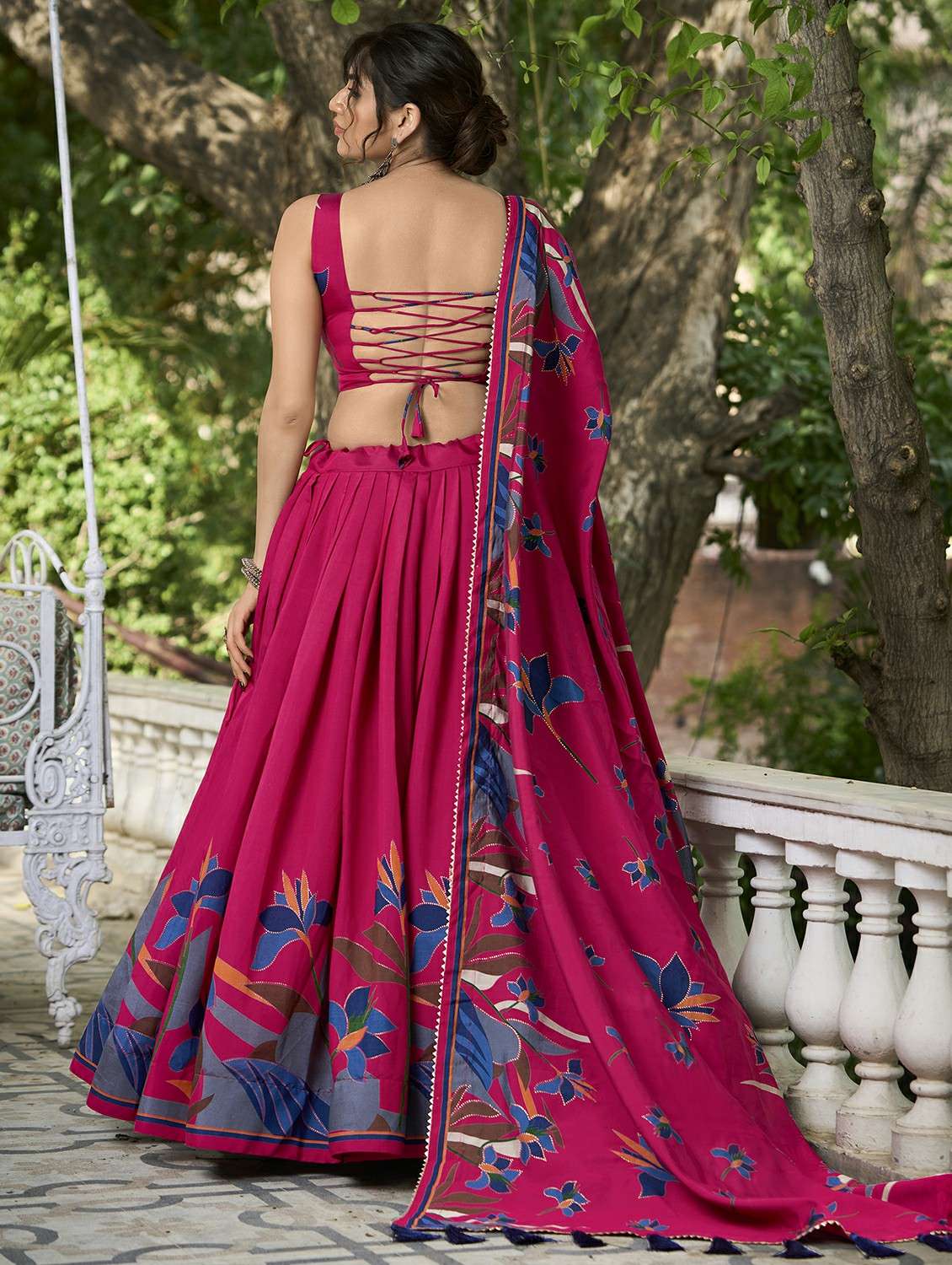 women printed semi-stitched flared lehenga - 22331467 -  Standard Image - 2