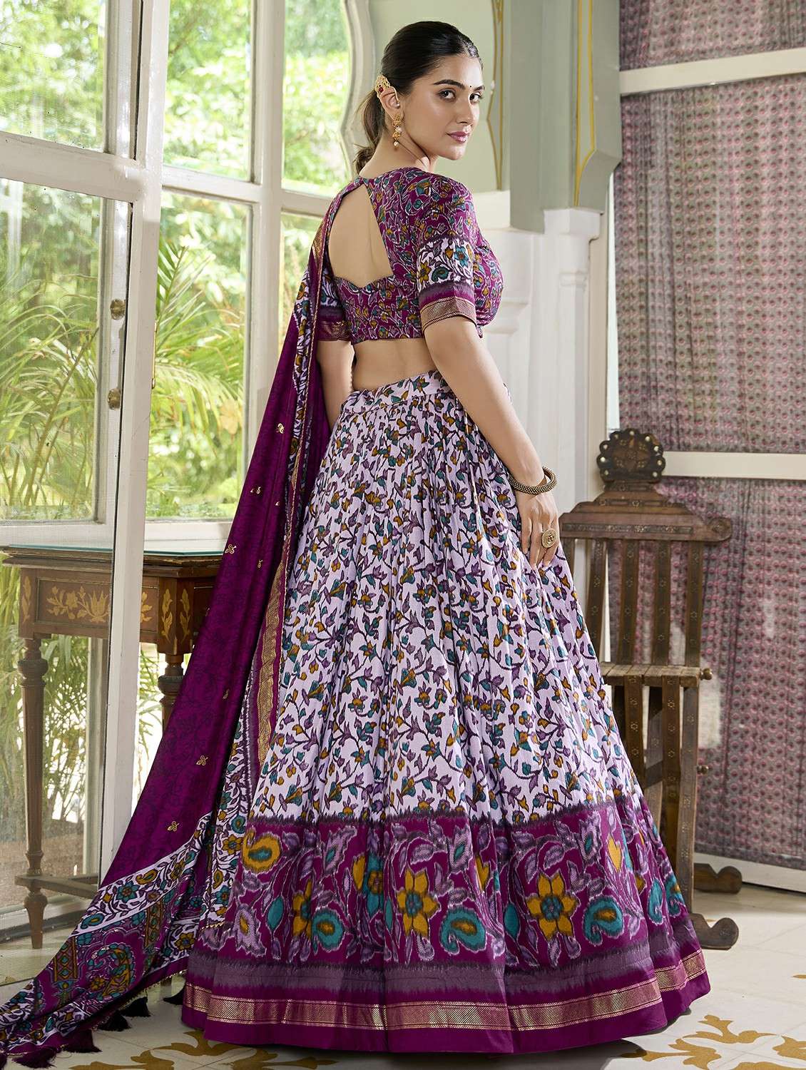 women printed semi-stitched flared lehenga - 22331473 -  Standard Image - 2