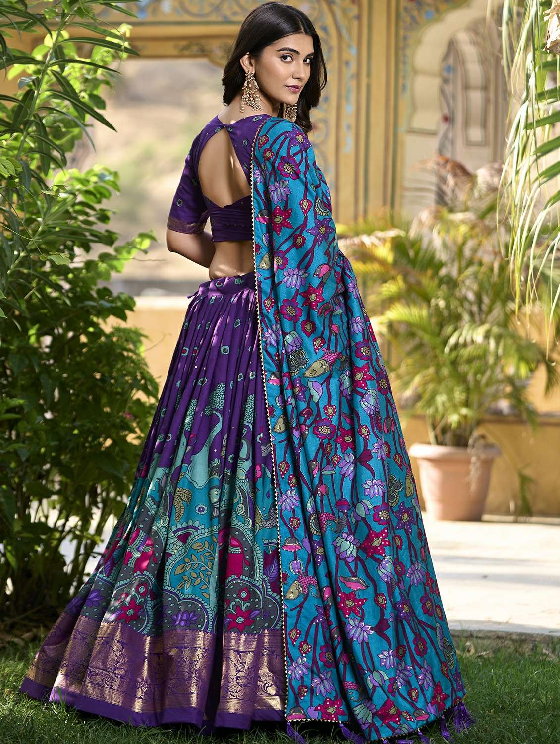 women printed semi-stitched flared lehenga - 22331479 -  Standard Image - 2