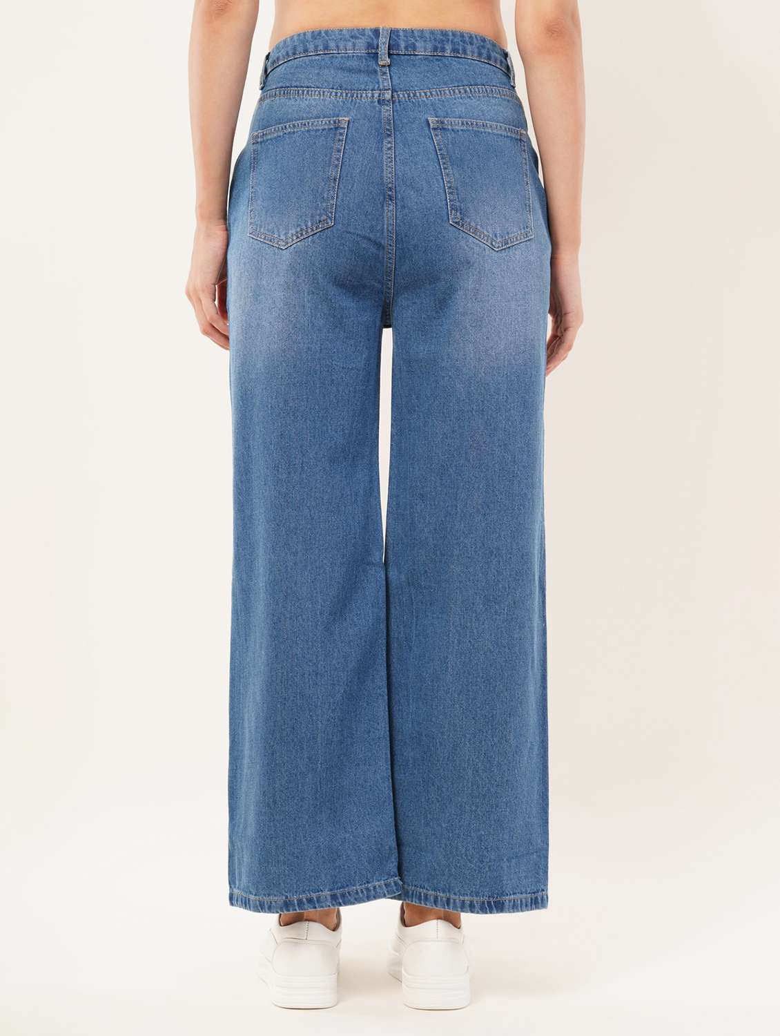 women solid mid rise wide leg jean - 22331543 -  Standard Image - 2