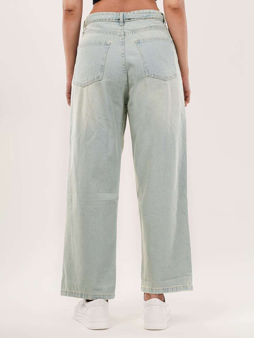 women solid high rise staright jean - 22331549 -  Standard Image - 2