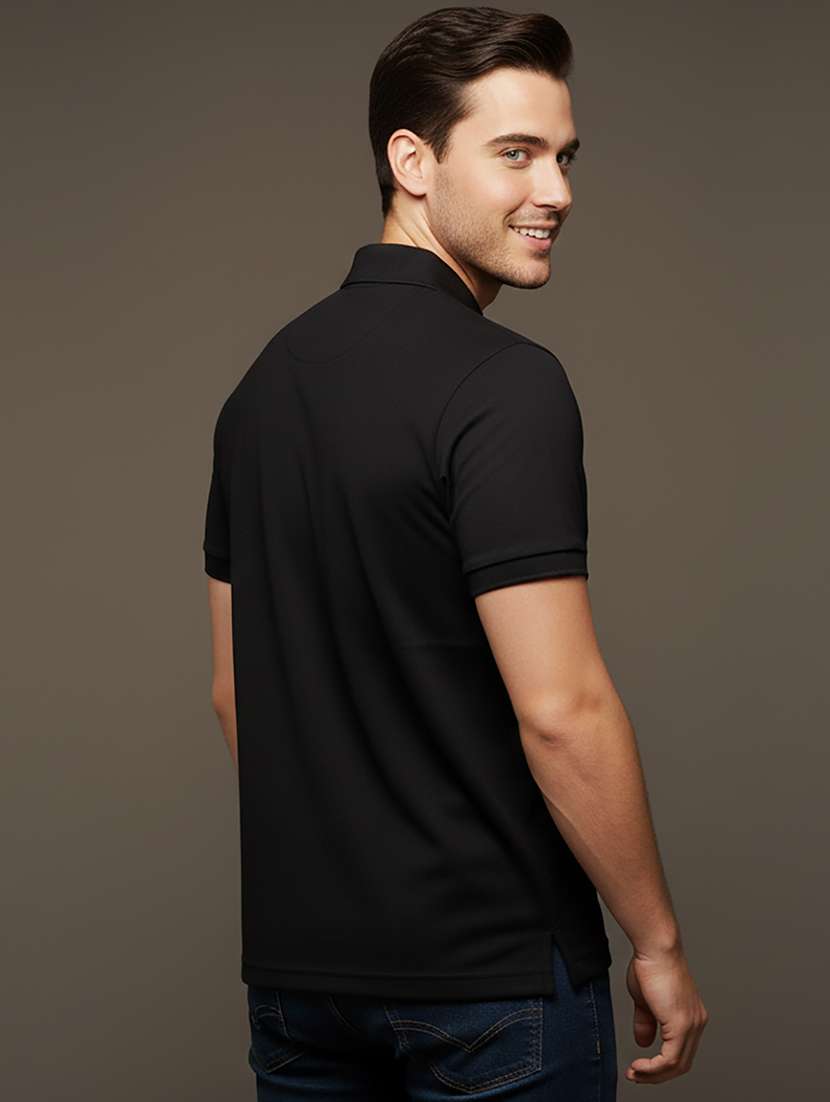 men solid short sleeve regular fit polo t-shirt - 22331575 -  Standard Image - 2