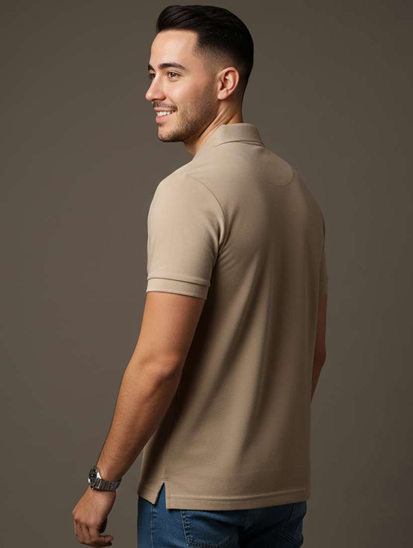 men solid short sleeve regular fit polo t-shirt - 22331577 -  Standard Image - 2