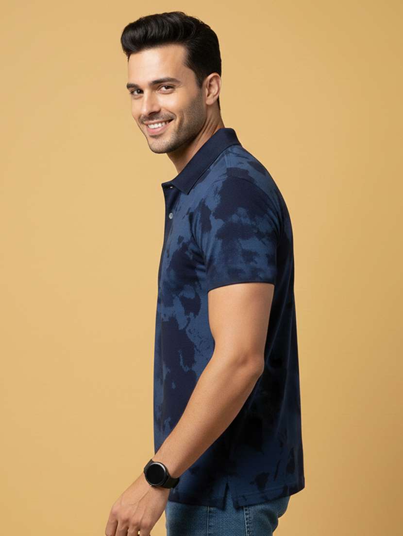 men printed short sleeve regular fit polo t-shirt - 22331589 -  Standard Image - 2