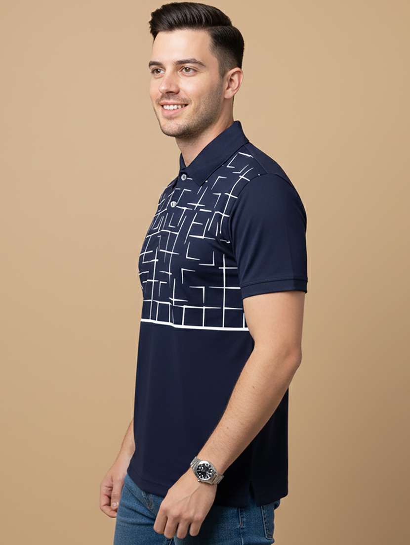 men printed short sleeve regular fit polo t-shirt - 22331590 -  Standard Image - 2