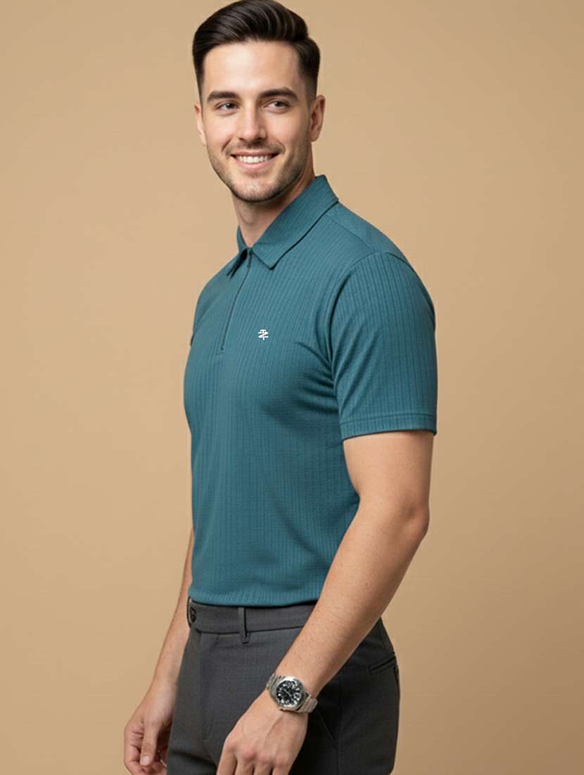 men solid short sleeve regular fit polo t-shirt - 22331597 -  Standard Image - 2