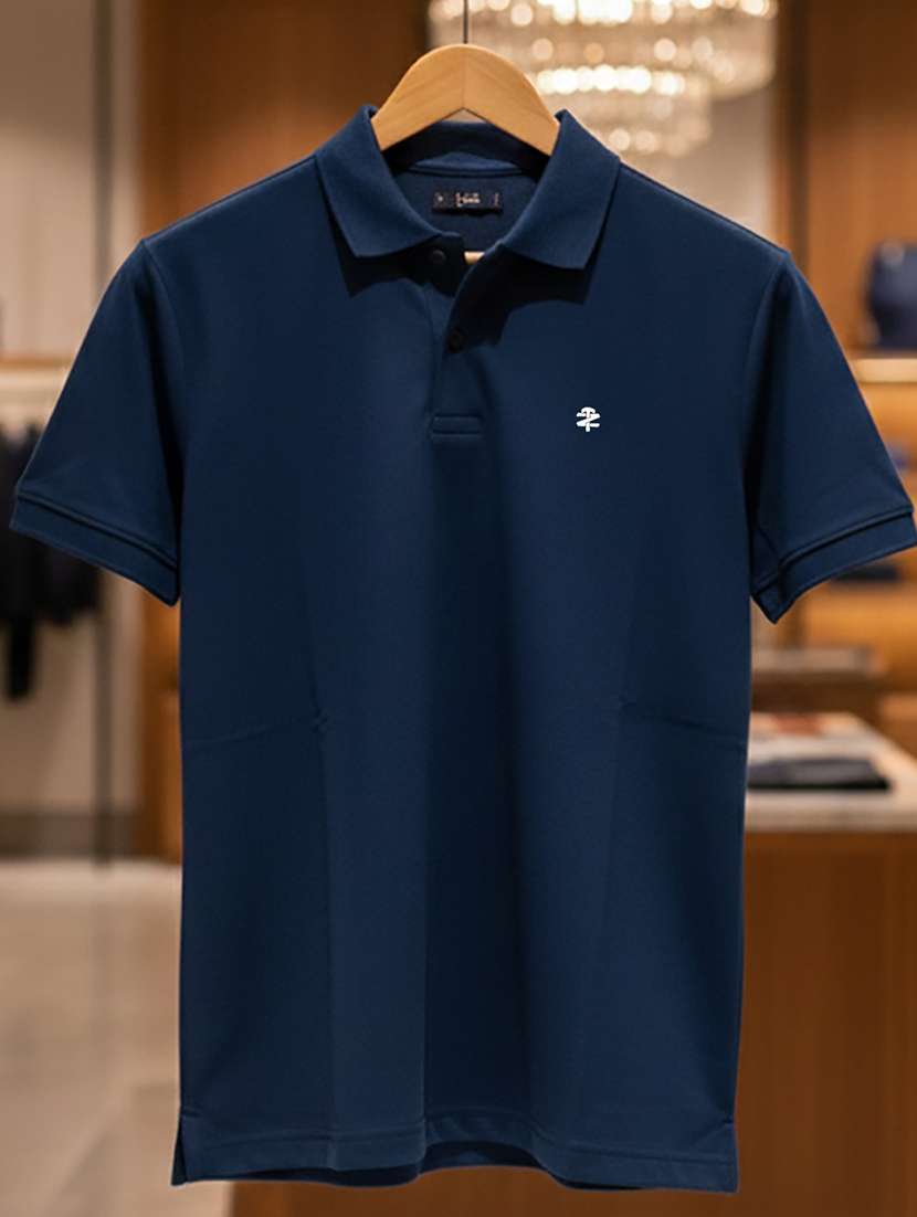 men solid short sleeve regular fit polo t-shirt - 22331619 -  Standard Image - 2